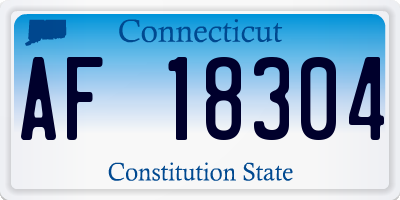 CT license plate AF18304