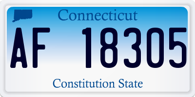 CT license plate AF18305