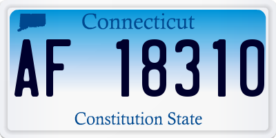 CT license plate AF18310
