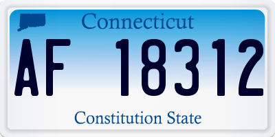 CT license plate AF18312