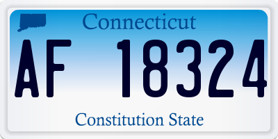 CT license plate AF18324