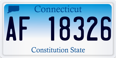 CT license plate AF18326