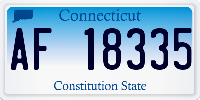 CT license plate AF18335