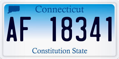 CT license plate AF18341