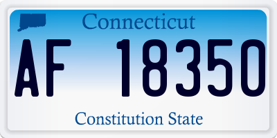 CT license plate AF18350