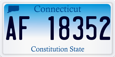 CT license plate AF18352