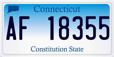 CT license plate AF18355