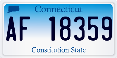 CT license plate AF18359