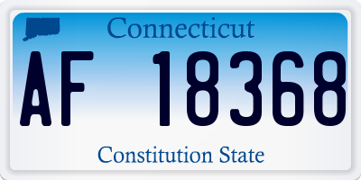 CT license plate AF18368