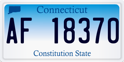 CT license plate AF18370