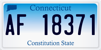 CT license plate AF18371