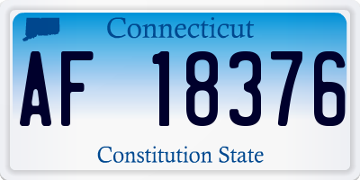CT license plate AF18376