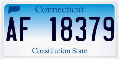 CT license plate AF18379