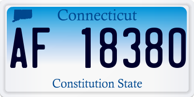 CT license plate AF18380
