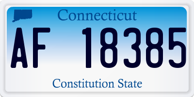 CT license plate AF18385