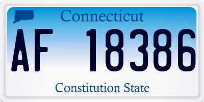 CT license plate AF18386