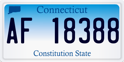 CT license plate AF18388