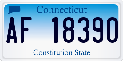 CT license plate AF18390