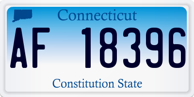 CT license plate AF18396
