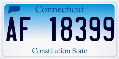 CT license plate AF18399