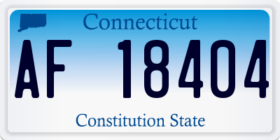 CT license plate AF18404