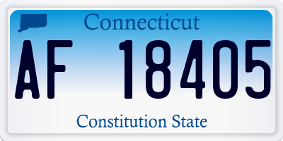 CT license plate AF18405