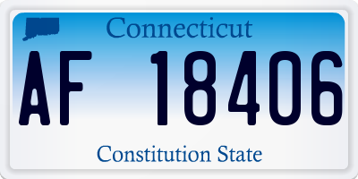 CT license plate AF18406