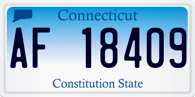 CT license plate AF18409