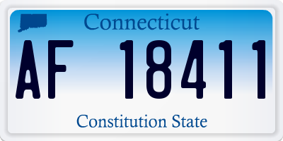 CT license plate AF18411
