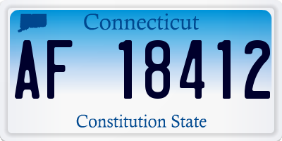 CT license plate AF18412