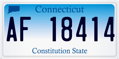 CT license plate AF18414