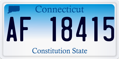 CT license plate AF18415