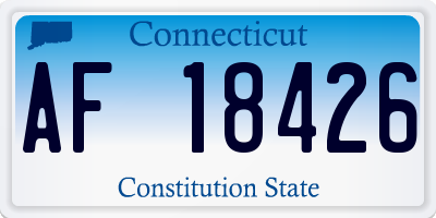 CT license plate AF18426