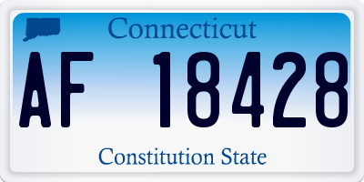 CT license plate AF18428
