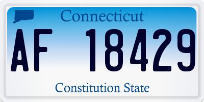 CT license plate AF18429