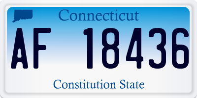 CT license plate AF18436