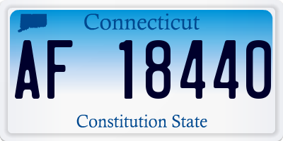 CT license plate AF18440