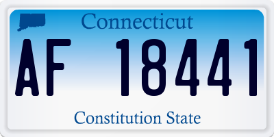 CT license plate AF18441