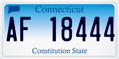 CT license plate AF18444