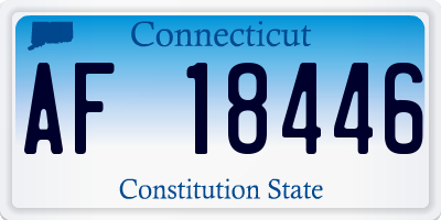 CT license plate AF18446