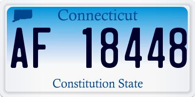 CT license plate AF18448