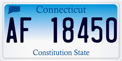CT license plate AF18450