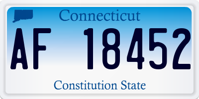CT license plate AF18452
