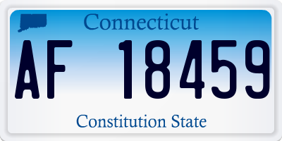 CT license plate AF18459