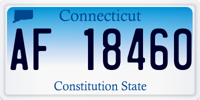 CT license plate AF18460