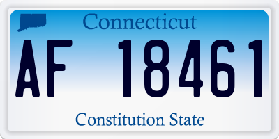 CT license plate AF18461