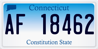 CT license plate AF18462