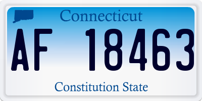 CT license plate AF18463
