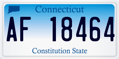 CT license plate AF18464