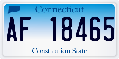 CT license plate AF18465